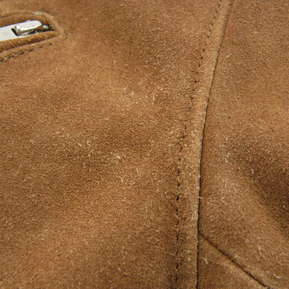 STANDARD CALIFORNIA スタンダードカリフォルニア Cow Suede Double Riders Jacket スエード レザー ダブル ライダース ジャケット ブラウン系 L【中古】
