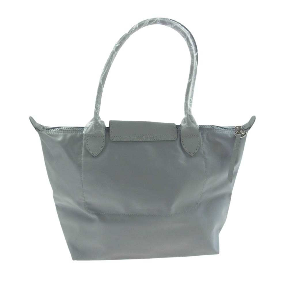 Longchamp ロンシャン ル プリアージュ M 折りたたみ ナイロン バッグ グレー系【美品】【中古】