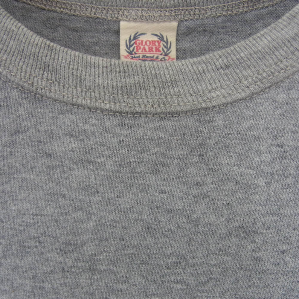 THE FLAT HEAD ザフラットヘッド GLORY PARK グローリー パーク ロゴ プリント 長袖 Ｔシャツ グレー系 40【中古】