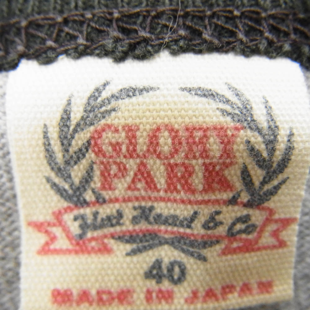 THE FLAT HEAD ザフラットヘッド GLORY PARK グローリー パーク ラグラン ロゴ Ｔシャツ グレー系 40【中古】