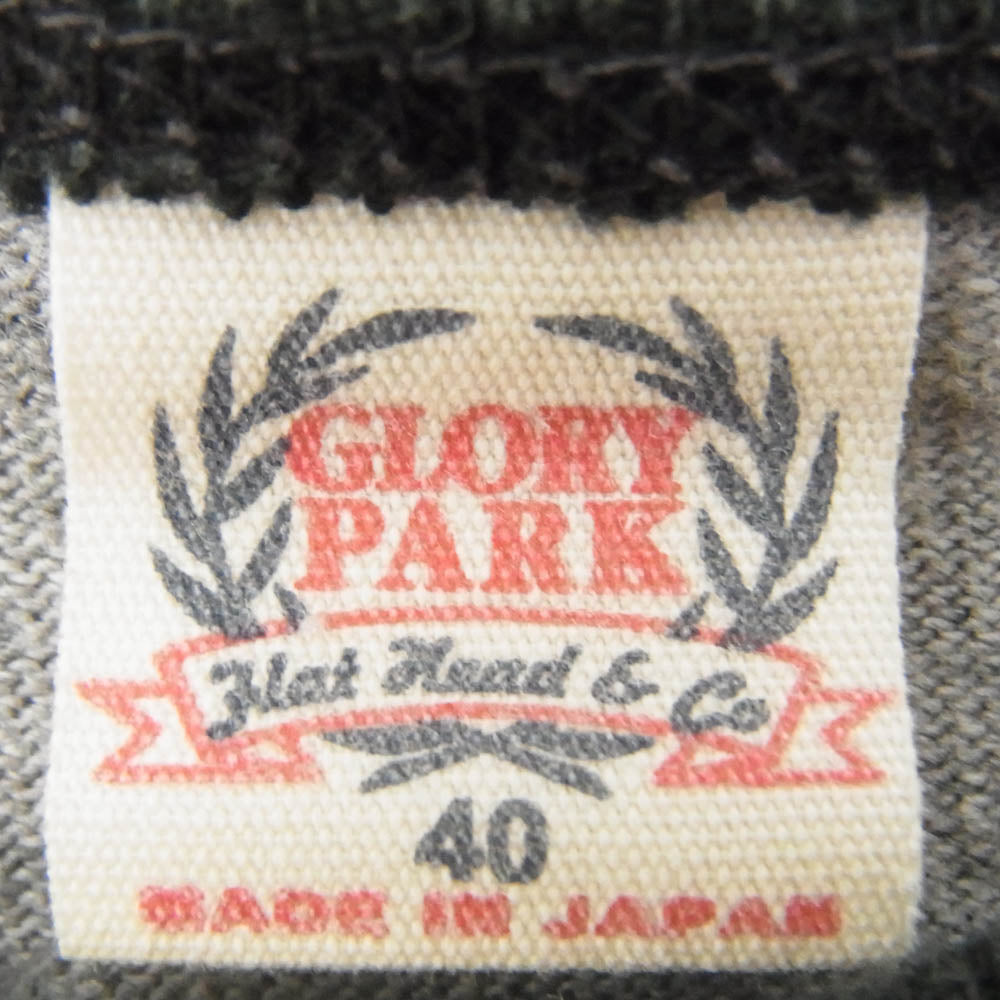 THE FLAT HEAD ザフラットヘッド GLORY PARK グローリー パーク ラグラン ロゴ Ｔシャツ グレー系 40【中古】