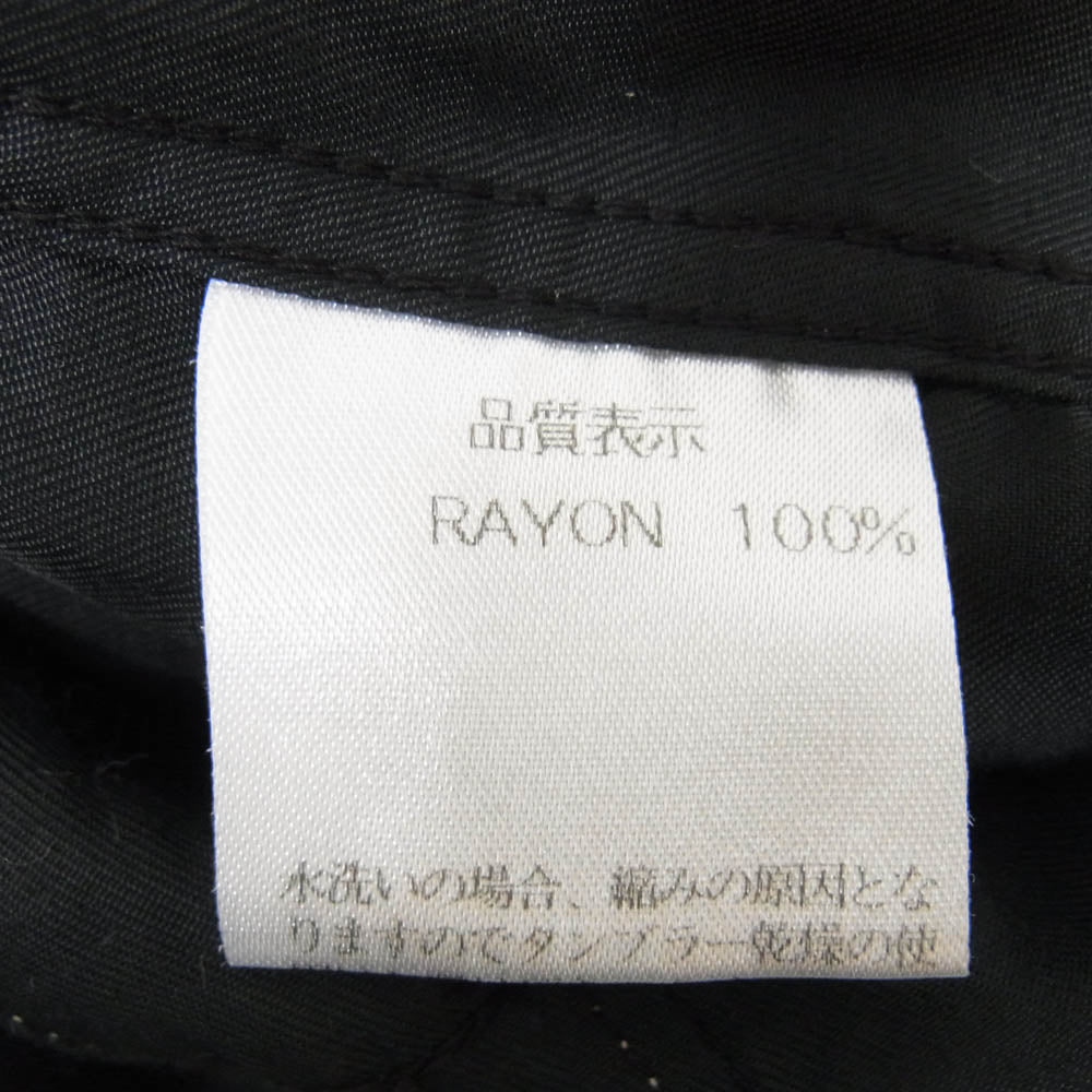 THE FLAT HEAD ザフラットヘッド Black Mint オープンカラー レーヨン 刺繍 ボーリング シャツ ブラック系 40【中古】