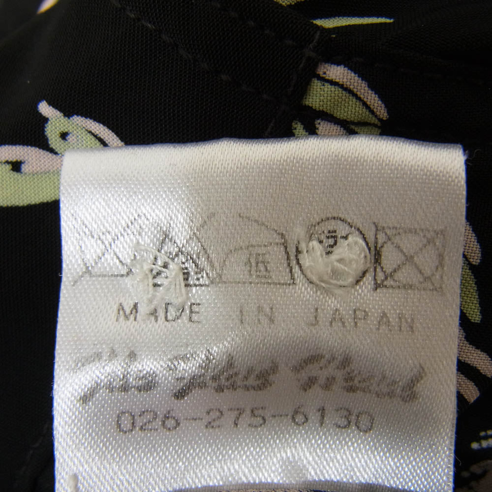 THE FLAT HEAD ザフラットヘッド レーヨン ハワイアン シャツ ブラック系 L【中古】