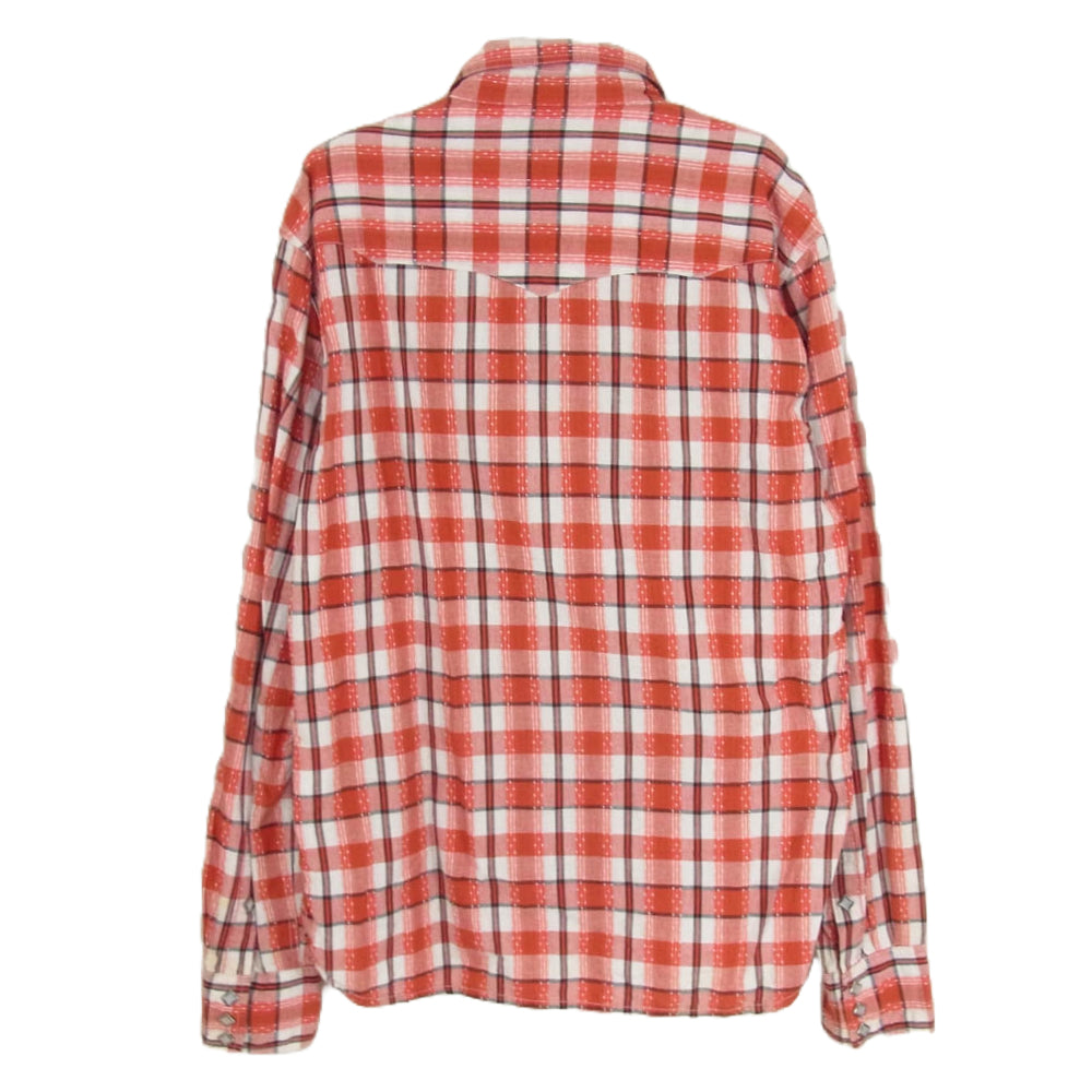 THE FLAT HEAD ザフラットヘッド RJB チェック ウエスタン シャツ レッド系 40【中古】
