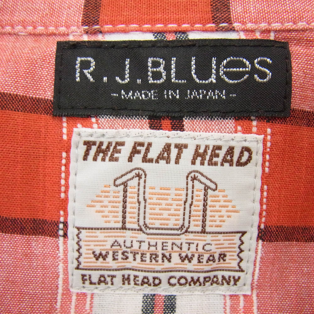 THE FLAT HEAD ザフラットヘッド RJB チェック ウエスタン シャツ レッド系 40【中古】