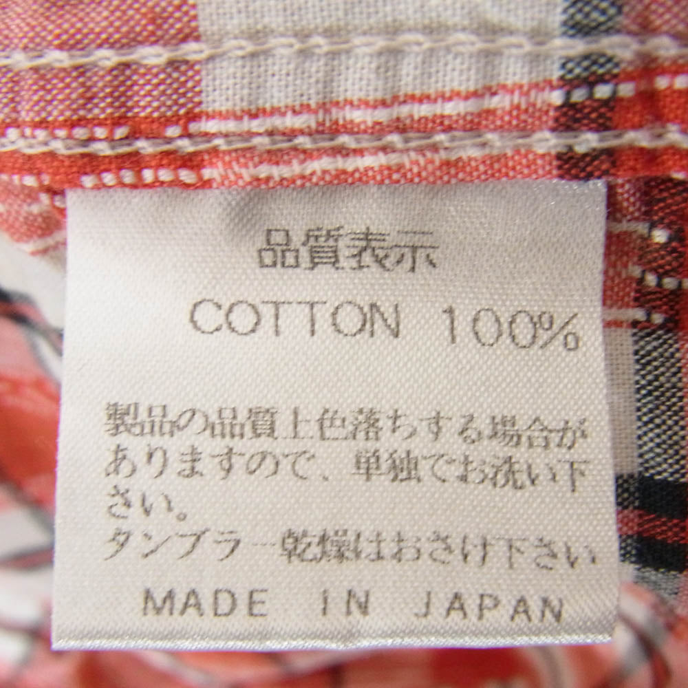 THE FLAT HEAD ザフラットヘッド RJB チェック ウエスタン シャツ レッド系 40【中古】