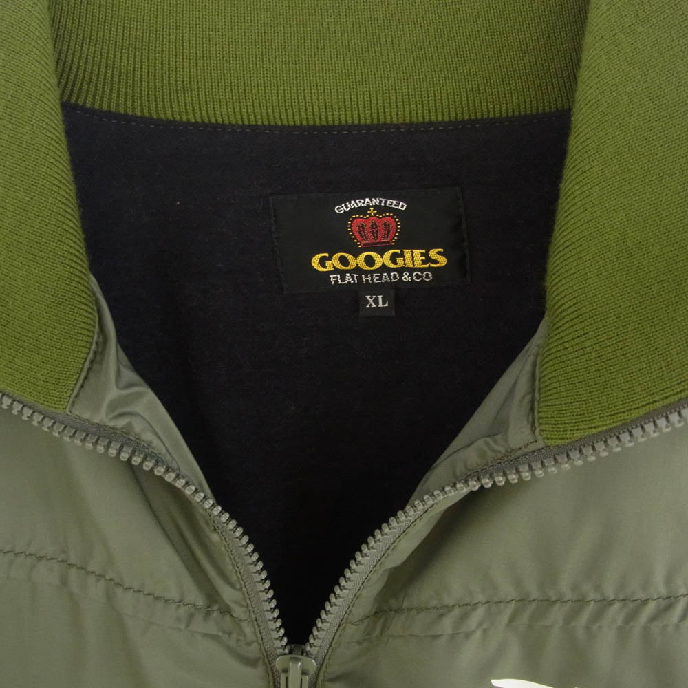 THE FLAT HEAD ザフラットヘッド GOOGIES ナイロン ブルゾン ジャケット グリーン系 XL【中古】