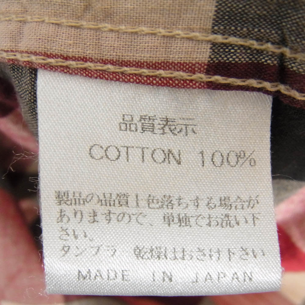THE FLAT HEAD ザフラットヘッド ブロックチェック柄 ウエスタン チェック シャツ レッド系 40【中古】
