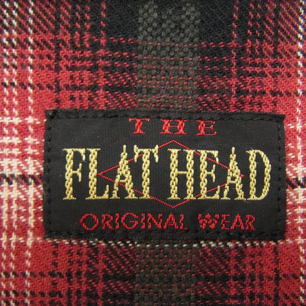 THE FLAT HEAD ザフラットヘッド CW-44W ネイティブ チェック ウエスタン 長袖 シャツ レッド系 40【中古】
