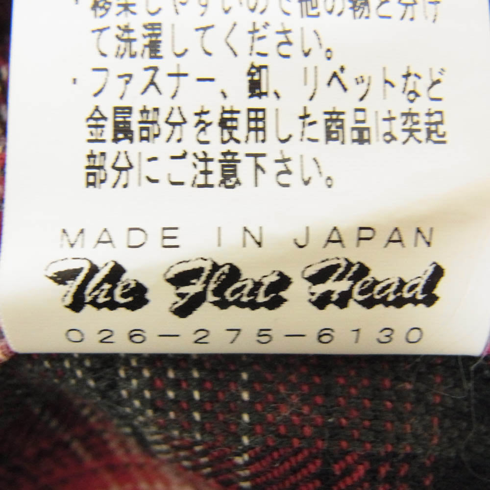 THE FLAT HEAD ザフラットヘッド CW-44W ネイティブ チェック ウエスタン 長袖 シャツ レッド系 40【中古】