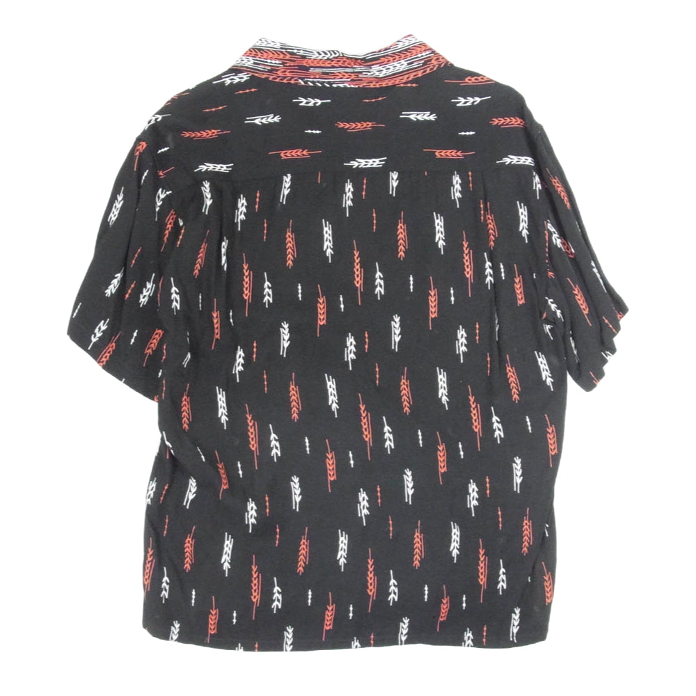 THE FLAT HEAD ザフラットヘッド Black Mint レーヨン オープンカラー 半袖 シャツ ブラック系 40【中古】