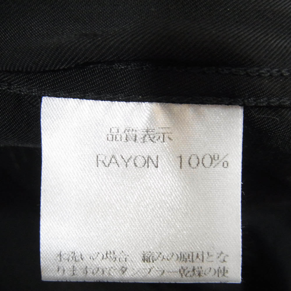 THE FLAT HEAD ザフラットヘッド Black Mint レーヨン オープンカラー 半袖 シャツ ブラック系 40【中古】