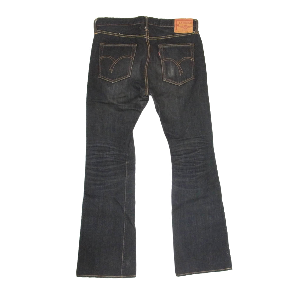 THE FLAT HEAD ザフラットヘッド 4007BK ブーツカット フレア ブラック デニム パンツ ブラック系 32【中古】