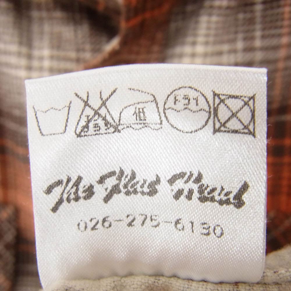 THE FLAT HEAD ザフラットヘッド フランネル ウエスタン チェック シャツ ブラウン系 40【中古】