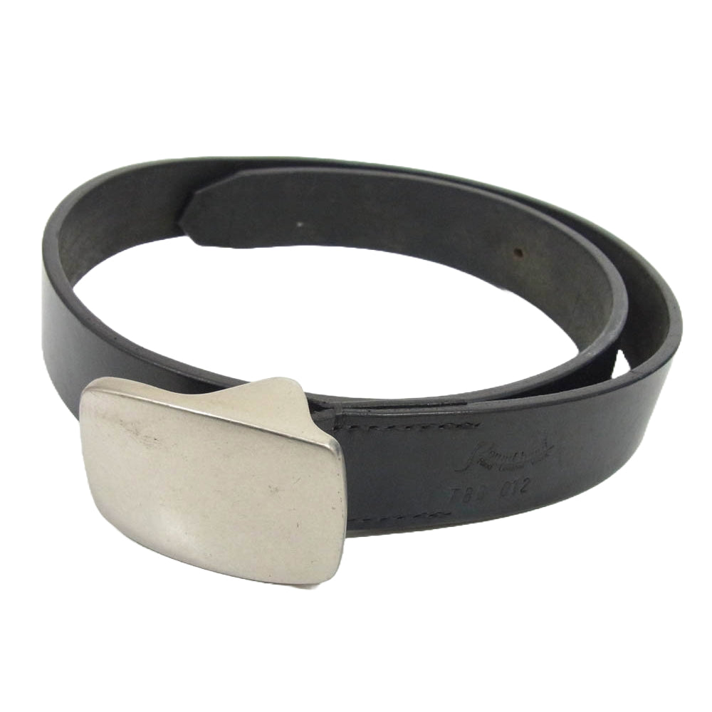 ラウンドヘッド Benz Leather Belt ベンズ レザー ベルト ブラック系【中古】