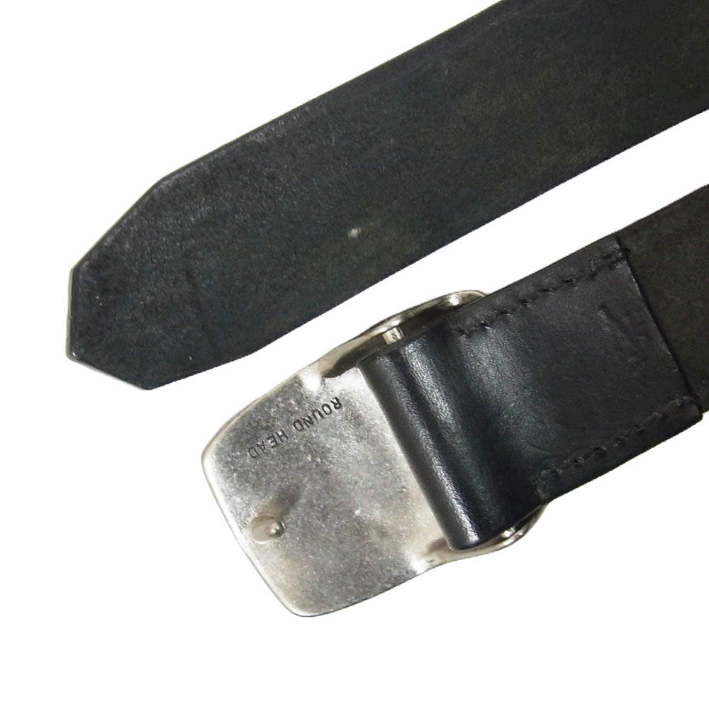 ラウンドヘッド Benz Leather Belt ベンズ レザー ベルト ブラック系【中古】