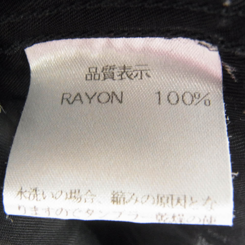 R.J.B アールジェイビー レーヨン プリント オープンカラー 長袖 シャツ ブラック系 40【中古】