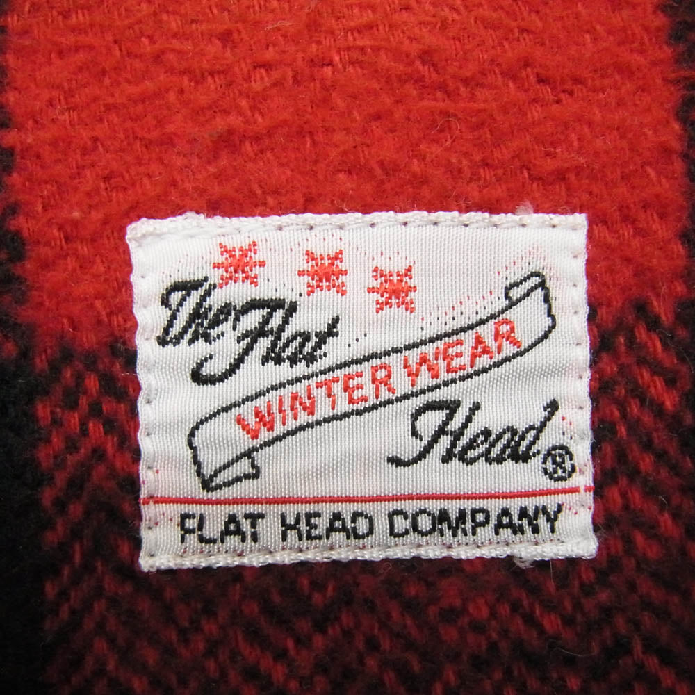 THE FLAT HEAD ザフラットヘッド チェック ヘビーネル ウエスタン ロングスリーブ 長袖 シャツ レッド系 40【中古】