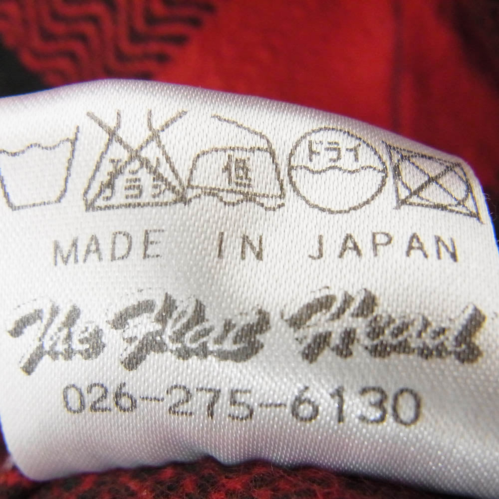 THE FLAT HEAD ザフラットヘッド チェック ヘビーネル ウエスタン ロングスリーブ 長袖 シャツ レッド系 40【中古】