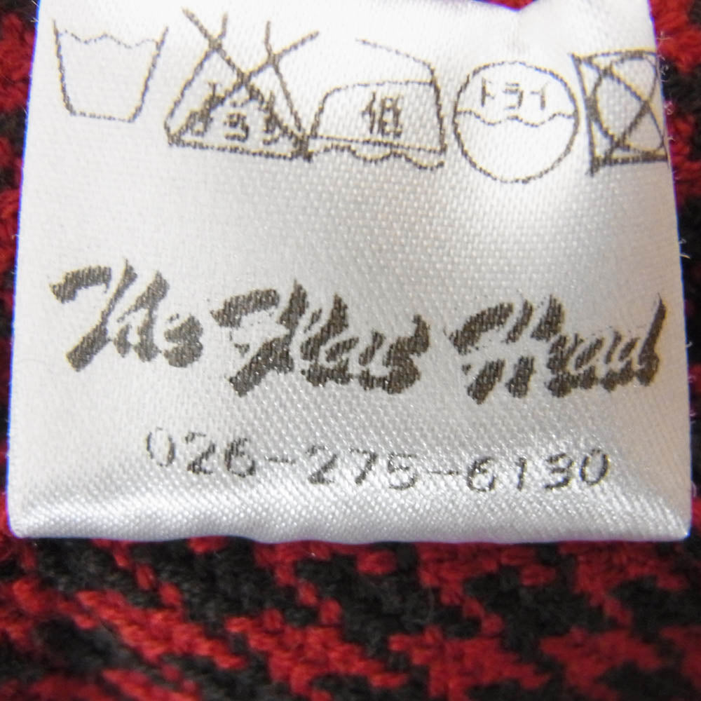 THE FLAT HEAD ザフラットヘッド 千鳥柄 ヘビー ネル ウエスタン シャツ レッド系 40【中古】