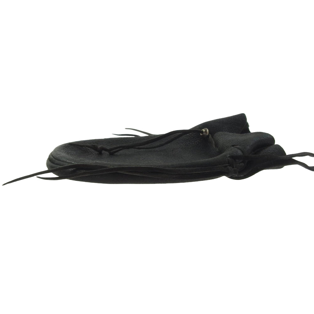 THE FLAT HEAD ザフラットヘッド ディアスキン 鹿革 巾着 シルバー ビーズ メディスン バッグ ブラック系【中古】