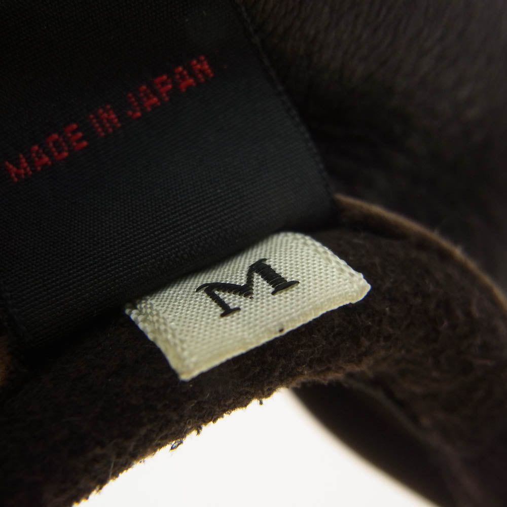 THE FLAT HEAD ザフラットヘッド DEER SKIN GLOVE ディアスキン グローブ レザー 手袋 ダークブラウン系 M【中古】