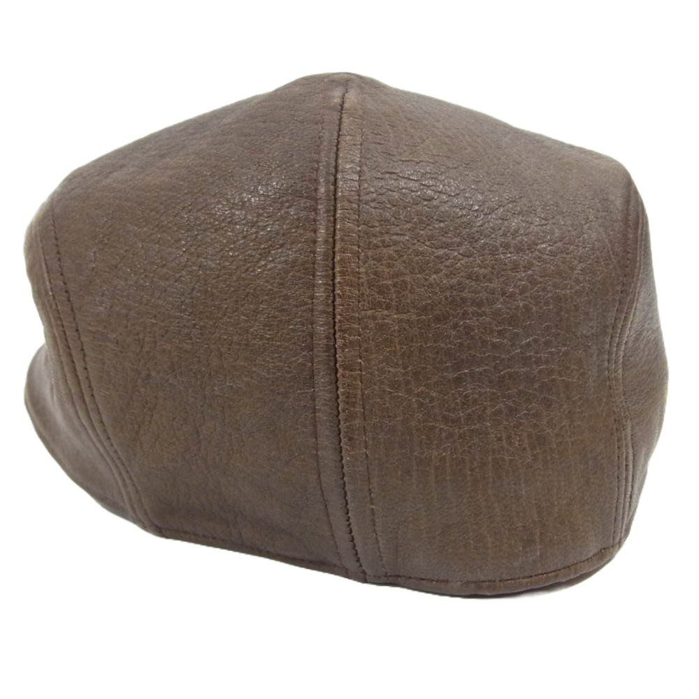 THE FLAT HEAD ザフラットヘッド レザー ハンチング キャップ 帽子 ブラウン系 L【中古】