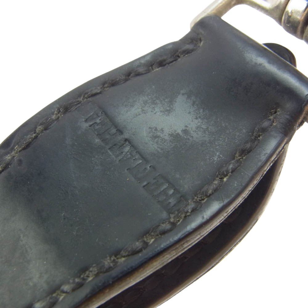 THE FLAT HEAD ザフラットヘッド シルバー コンチョ レザー キーホルダー キーループ ベルトループ シルバー系 ブラック系 ブラウン系【中古】