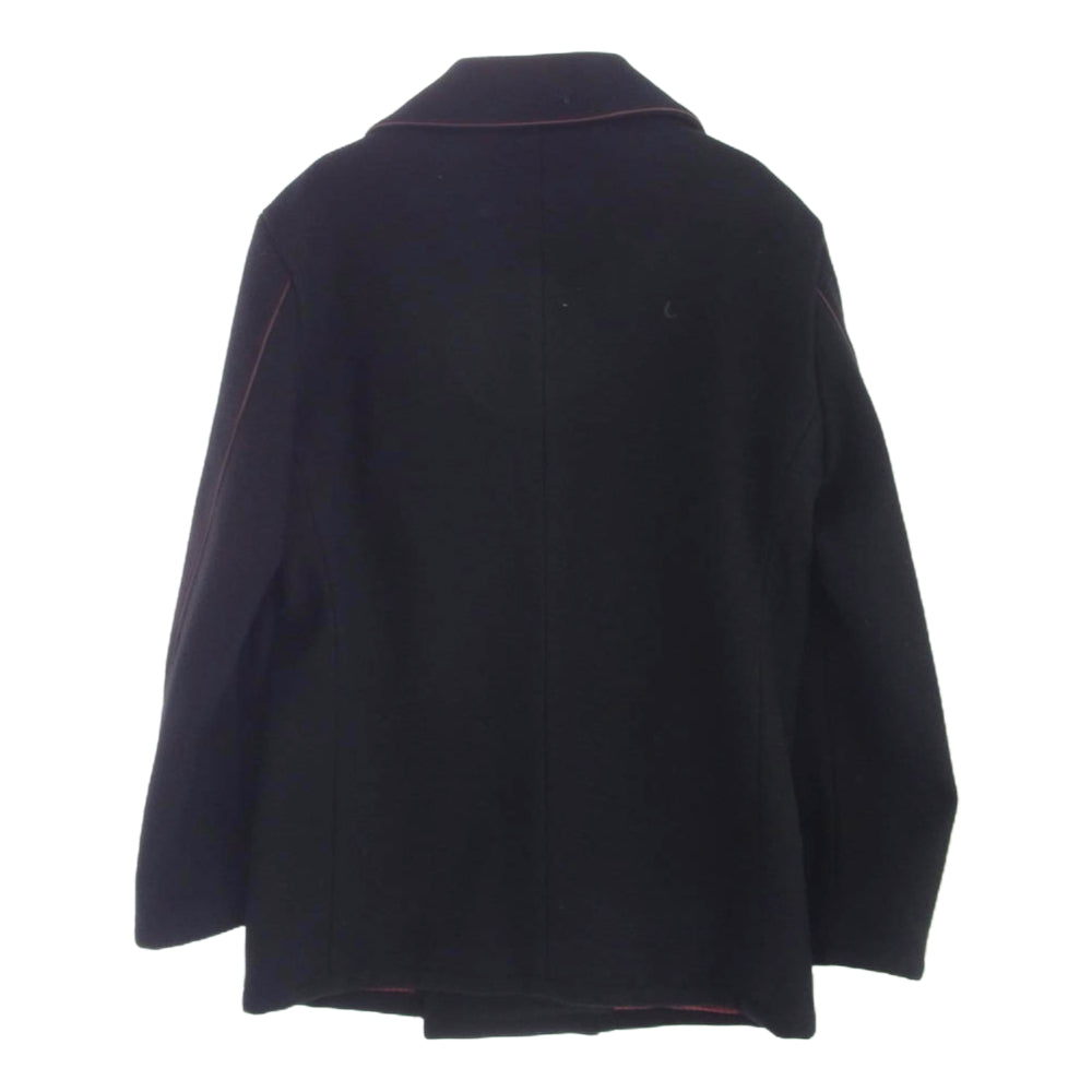 R.J.B アールジェイビー PEA COAT ピーコート ポケットレザー切替 ブラック系 40【中古】
