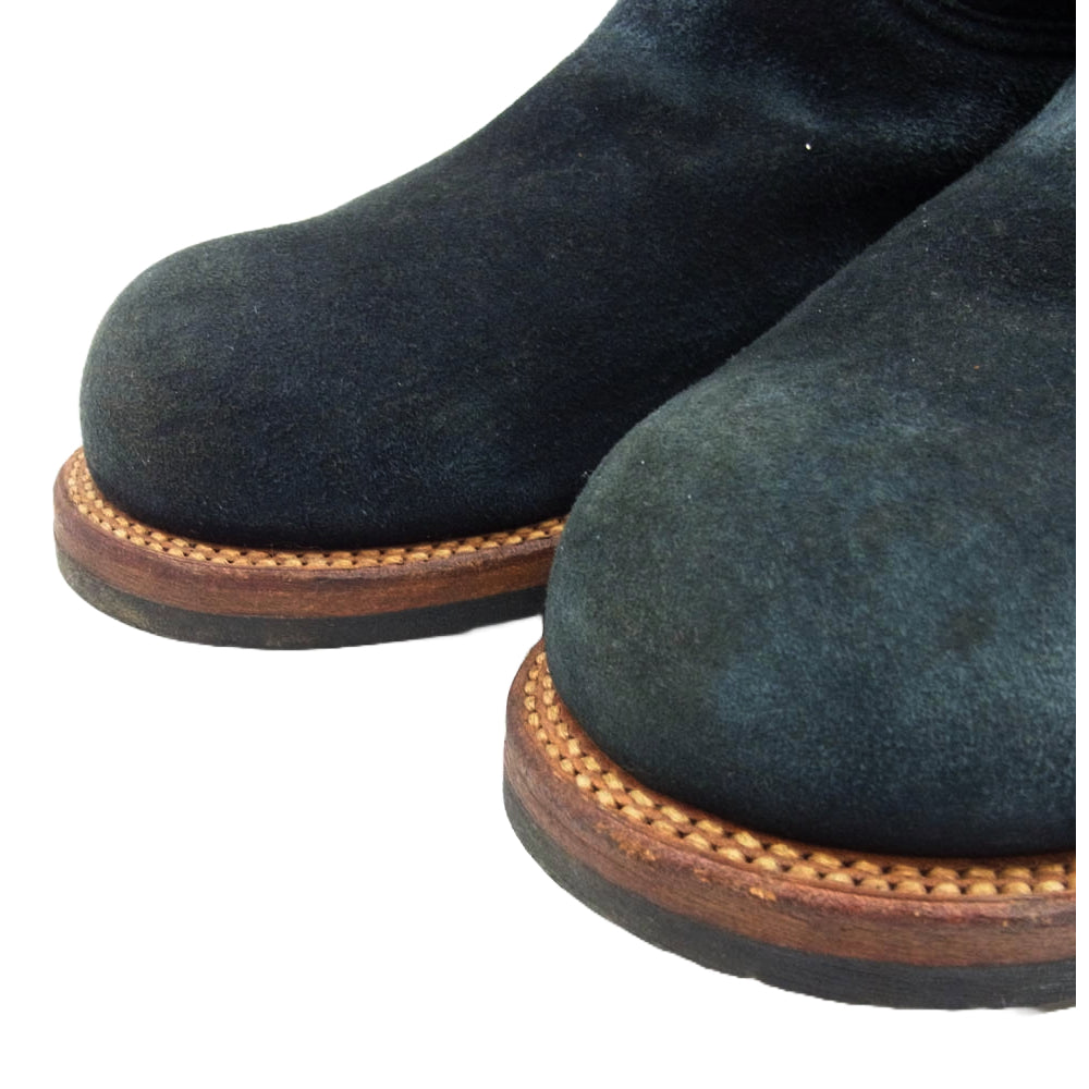 THE FLAT HEAD ザフラットヘッド ディアスキン スエード エンジニアブーツ ブラック系 ブラック系 9.5【中古】