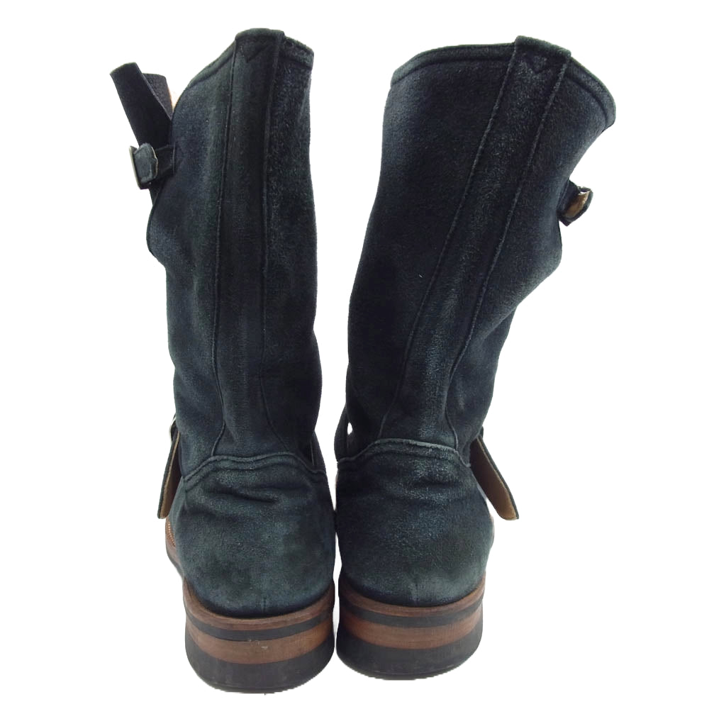 THE FLAT HEAD ザフラットヘッド ディアスキン スエード エンジニアブーツ ブラック系 ブラック系 9.5【中古】