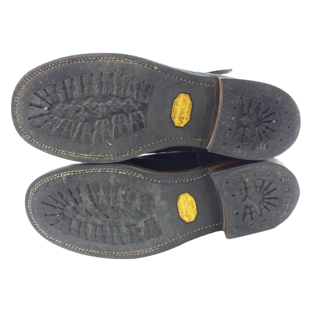 THE FLAT HEAD ザフラットヘッド ディアスキン スエード エンジニアブーツ ブラック系 ブラック系 9.5【中古】