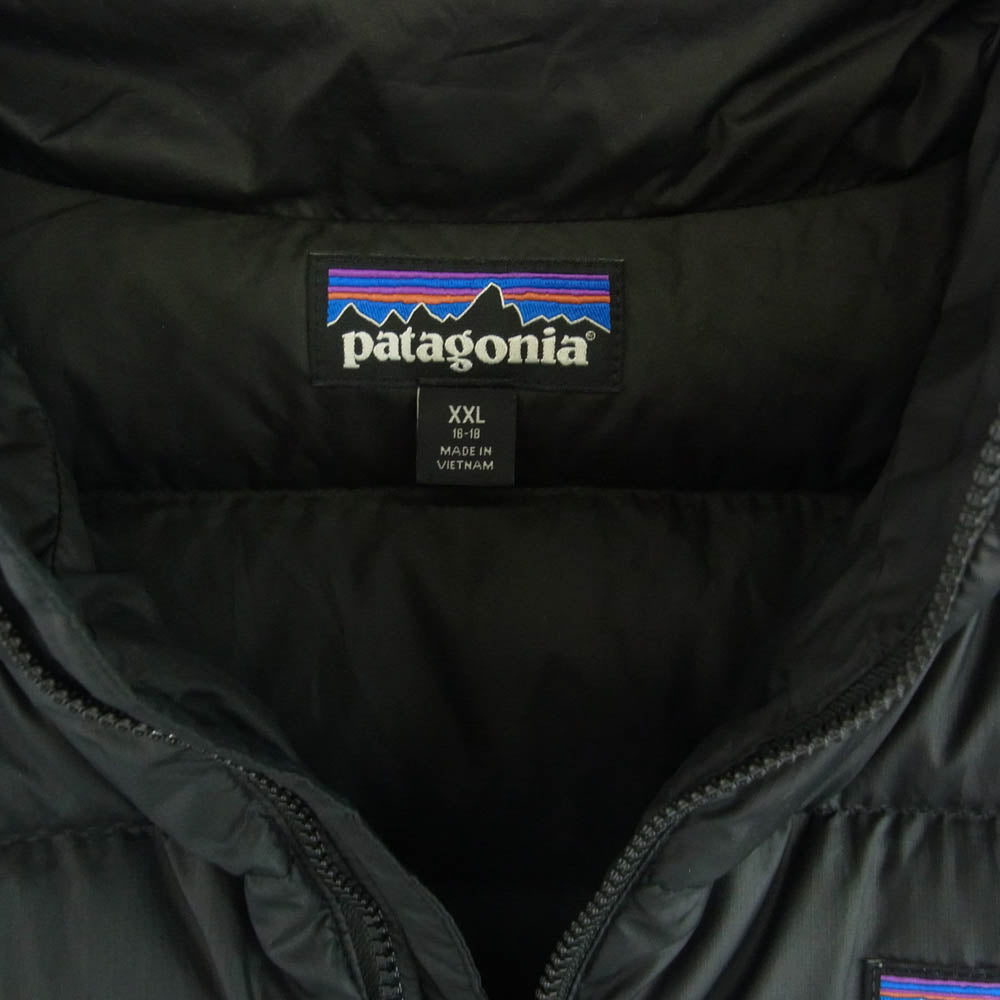 patagonia パタゴニア 21AW 68207 Hi-Loft Down Sweater Hoody ハイロフト ダウン セーター キッズサイズ ジャケット ブラック系 XXL【中古】