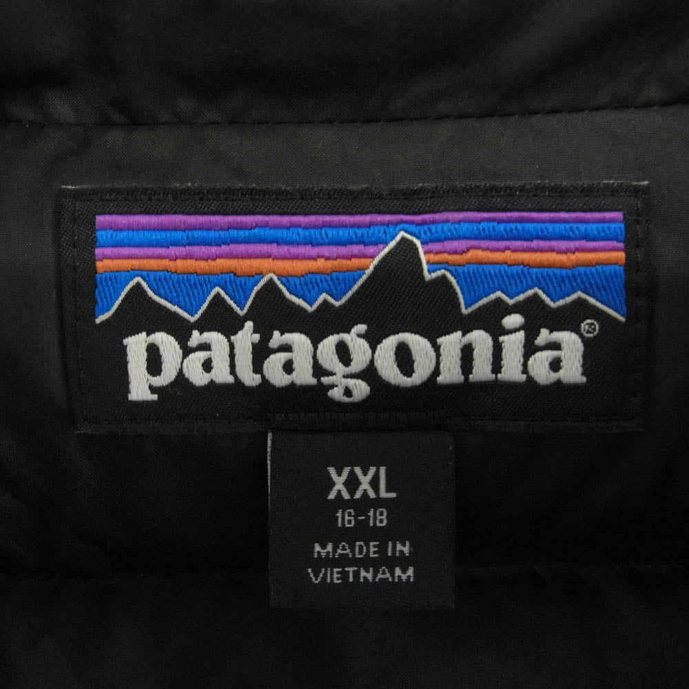 patagonia パタゴニア 21AW 68207 Hi-Loft Down Sweater Hoody ハイロフト ダウン セーター キッズサイズ ジャケット ブラック系 XXL【中古】