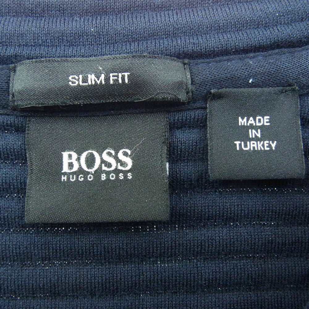 HUGO BOSS ヒューゴボス 10195882 フルジップ キルティング ブルゾン ジャケット ジップアップ カーディガン ダークネイビー系 L【中古】