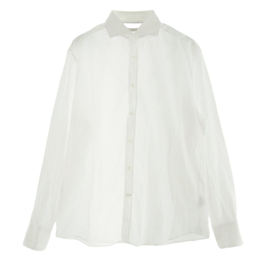 Brunello Cucinelli ブルネロクチネリ イタリア製 SLIM FIT スリムフィット カッタウェイカラー 長袖 ドレス シャツ ホワイト系 L【中古】
