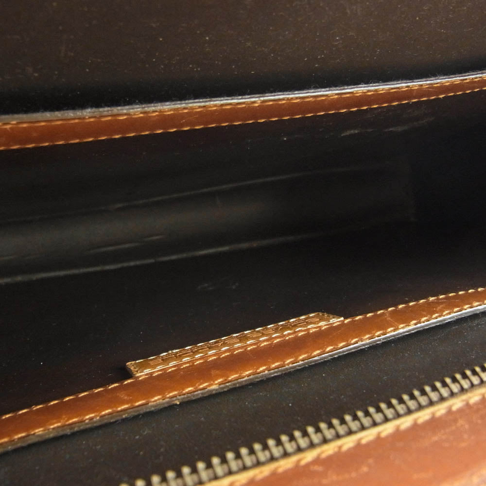 SOMES SADDLE ソメスサドル ネームタグ付き オールレザー ブリーフケース PCケース ビジネスバッグ ブラウン系【中古】