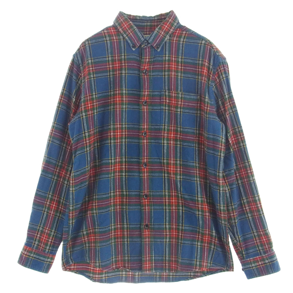 L.L.Bean エルエルビーン ボタンダウン 長袖 チェック フランネル シャツ マルチカラー系 M【中古】