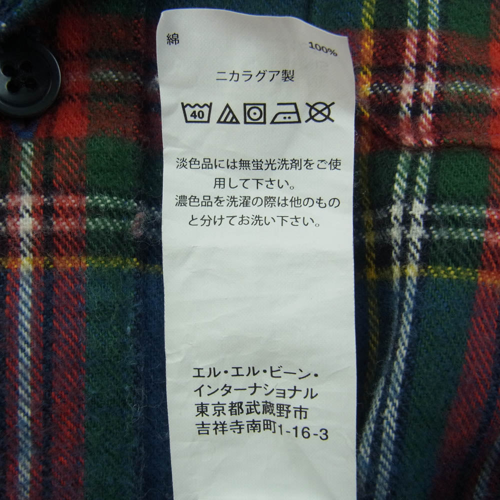 L.L.Bean エルエルビーン ボタンダウン 長袖 チェック フランネル シャツ マルチカラー系 M【中古】