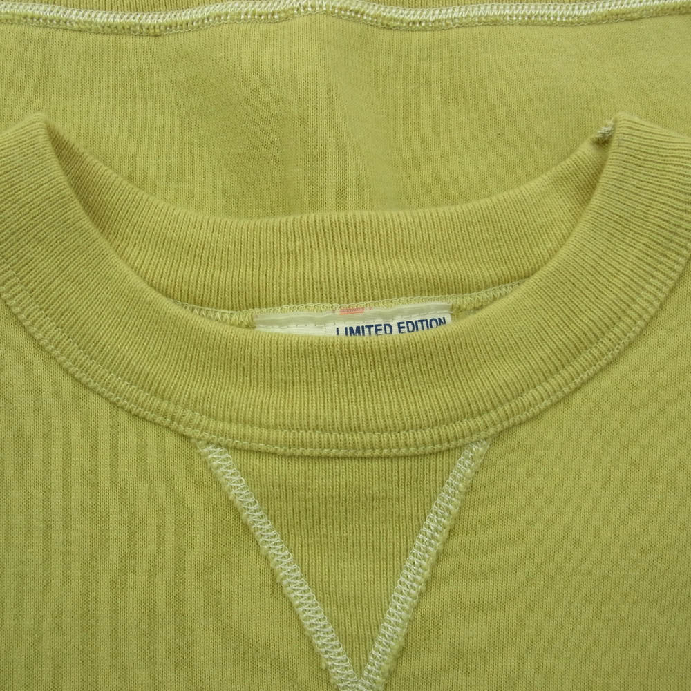 TWO MOON トゥームーン スウェット シャツ 両Vガゼット 丸胴 イエロー系 40/42【中古】