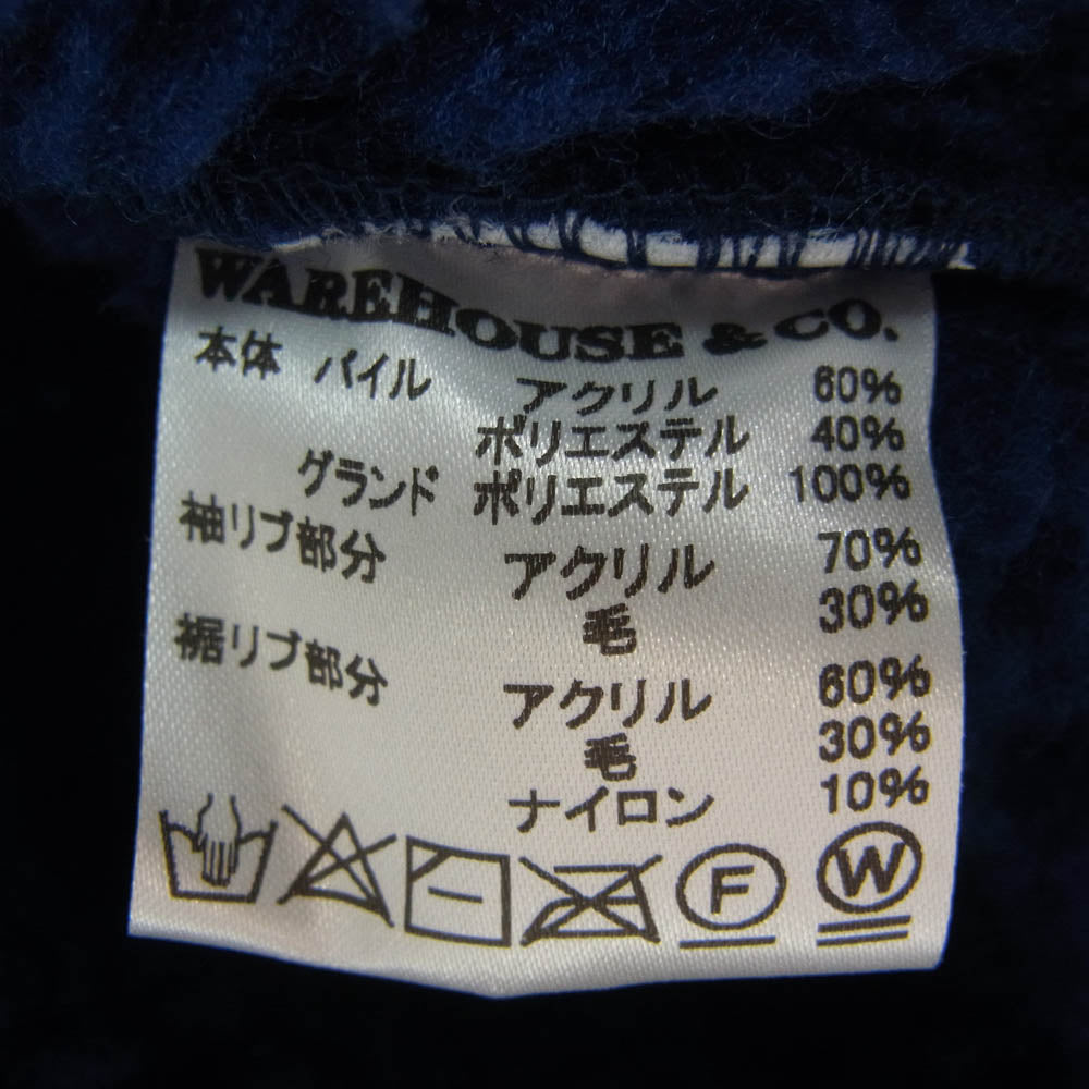 WAREHOUSE ウエアハウス パイル ジャケット フリース ジャケット 裏地ボア ブルー系 M【中古】