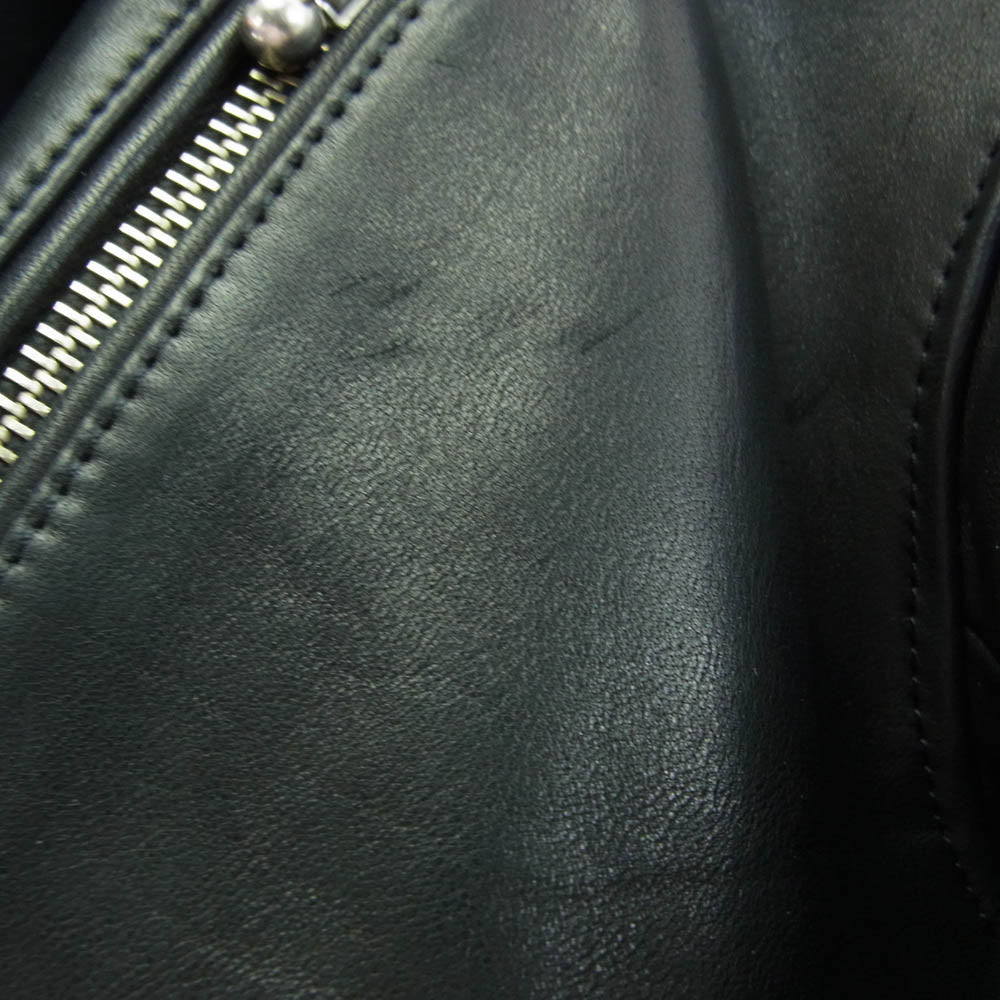 サンセットベイ BUZZARDS ダブルオイル ホースハイド レザー セミダブル ライダース ジャケット ブラック系 2【中古】