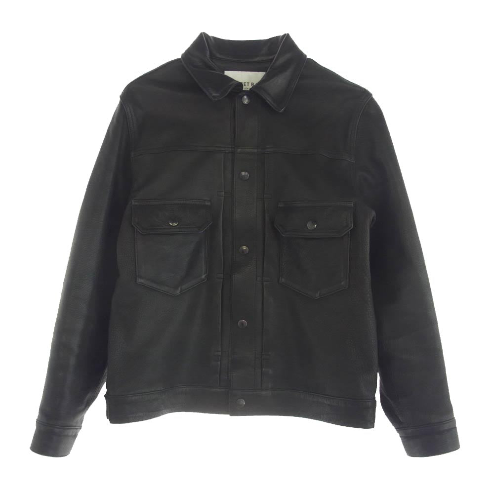 サンセットベイ NATALIE CALF HUDSON カーフレザー  ナタリーカーフ ハドソン レザー ジャケット ブラック系 2【中古】