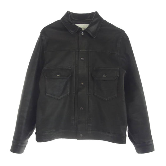 サンセットベイ NATALIE CALF HUDSON カーフレザー  ナタリーカーフ ハドソン レザー ジャケット ブラック系 2【中古】