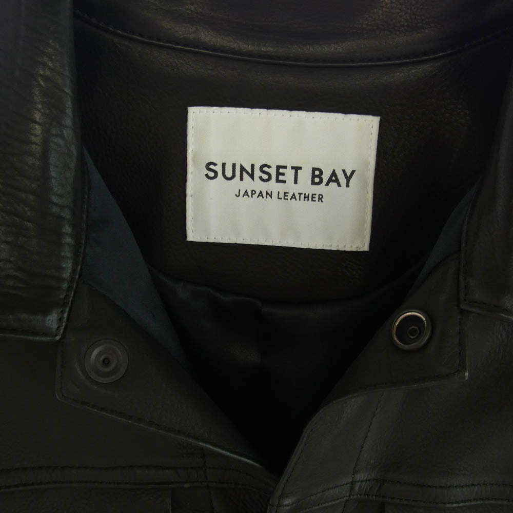 サンセットベイ NATALIE CALF HUDSON カーフレザー  ナタリーカーフ ハドソン レザー ジャケット ブラック系 2【中古】