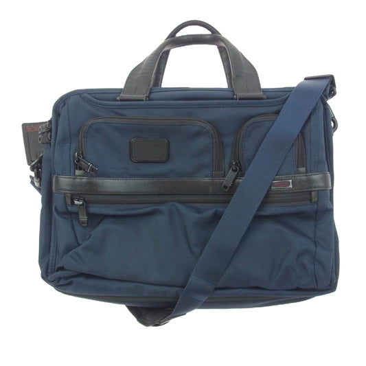 TUMI トゥミ 26141NVS2E SHIPS シップス別注 ALPHA3 2WAY アルファ3 エクスパンダブル オーガナイザー ブリーフケース ショルダーバッグ ネイビー系【中古】