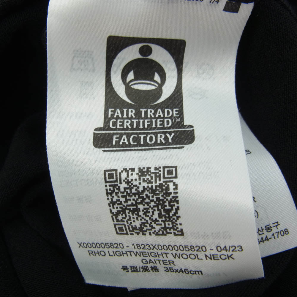 ARC'TERYX アークテリクス Rho Lightweight Wool Neck Gaiter ネックウォーマー ブラック系【中古】