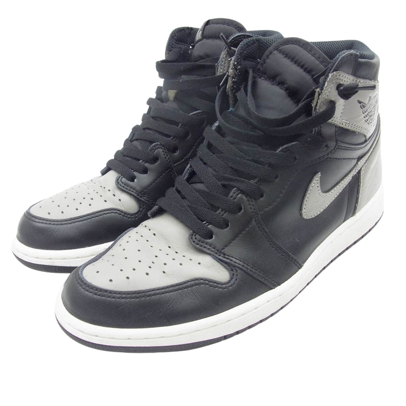 NIKE AIR JORDAN ナイキ ジョーダン 555088-013 Air Jordan 1 Retro High OG Shadow AJ1 エアジョーダン レトロ ハイ シャドウ スニーカー ブラック系 グレー系 28cm【中古】