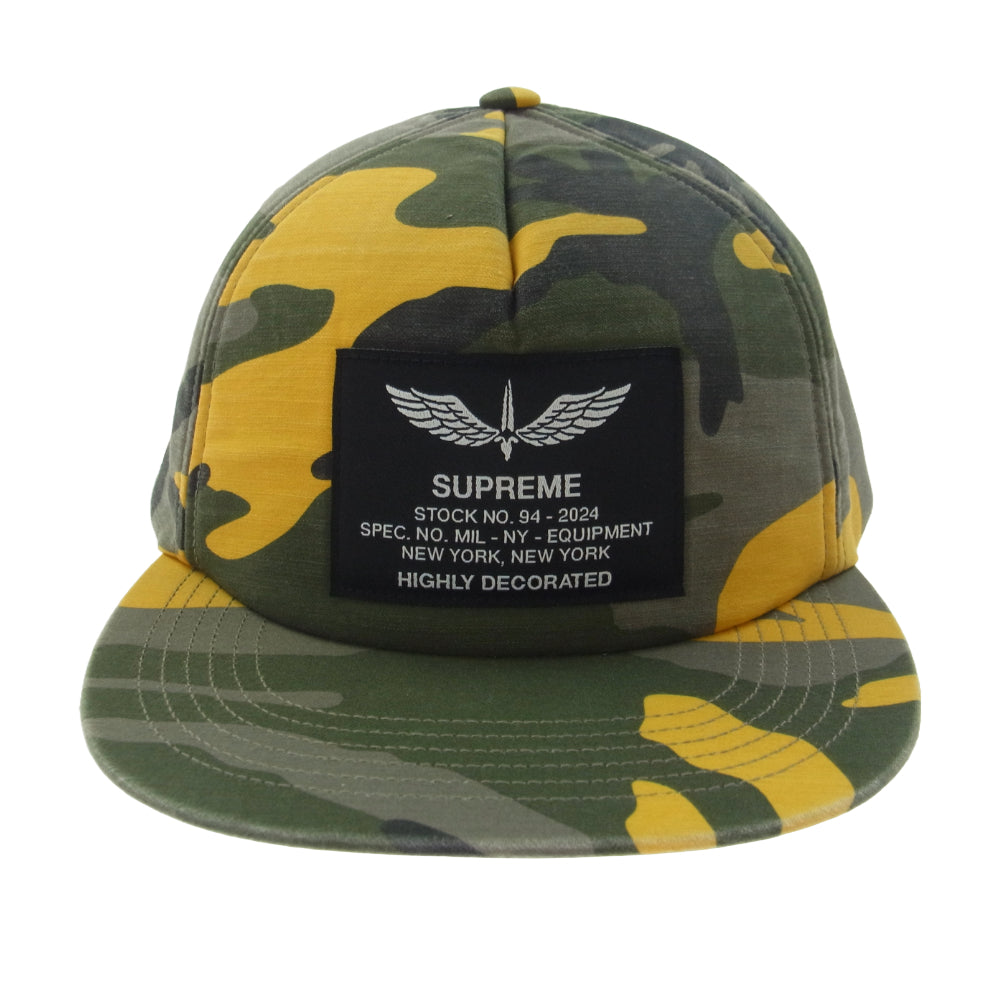 Supreme シュプリーム 24SS Surplus 5-Panel サ―プラス 5パネル カモフラ 迷彩 キャップ カーキ系【美品】【中古】