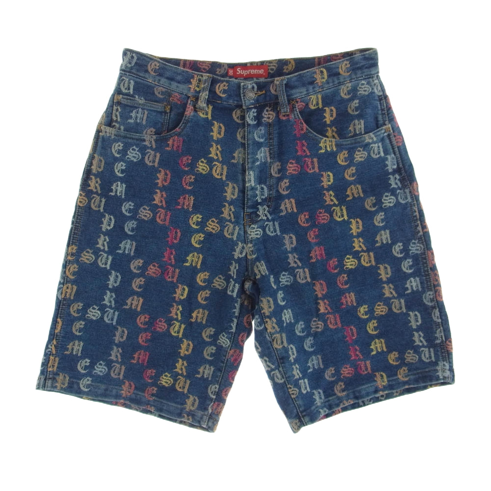 Supreme シュプリーム 22SS Gradient Jacquard Denim Short デニム ショーツ マルチカラー系 30【中古】